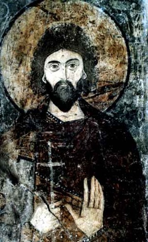 Image - Saint Sophia Cathedral frescos: Saint Adrian.